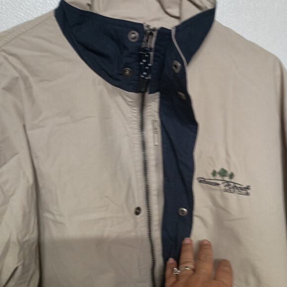 Men's Golf Jacket-Weather Resistant by PAGE & TUTTLE (Size XL, Beige) - Picture 3 of 7